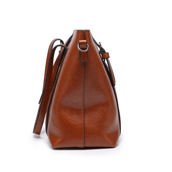 Vintage Wax Finish Oversized Tote Bag