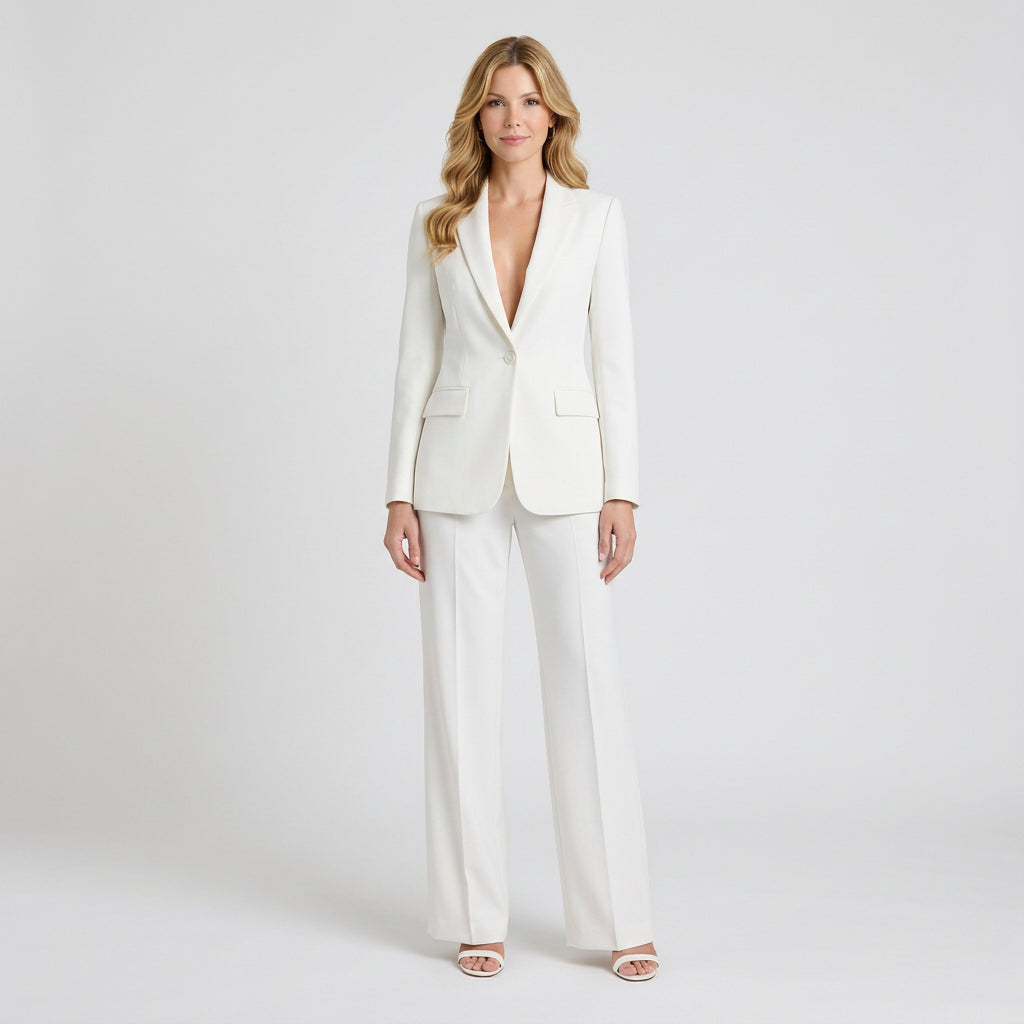Tailored Blazer Co-Ord Set – Single Button Straight Leg Style