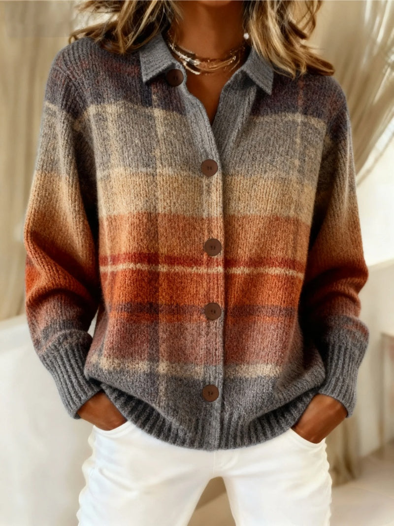 Gilet en maille à col pour femme