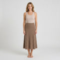 Women’s Knit Midi Skirt A Line – Textured Pull On Sweater Skirt
