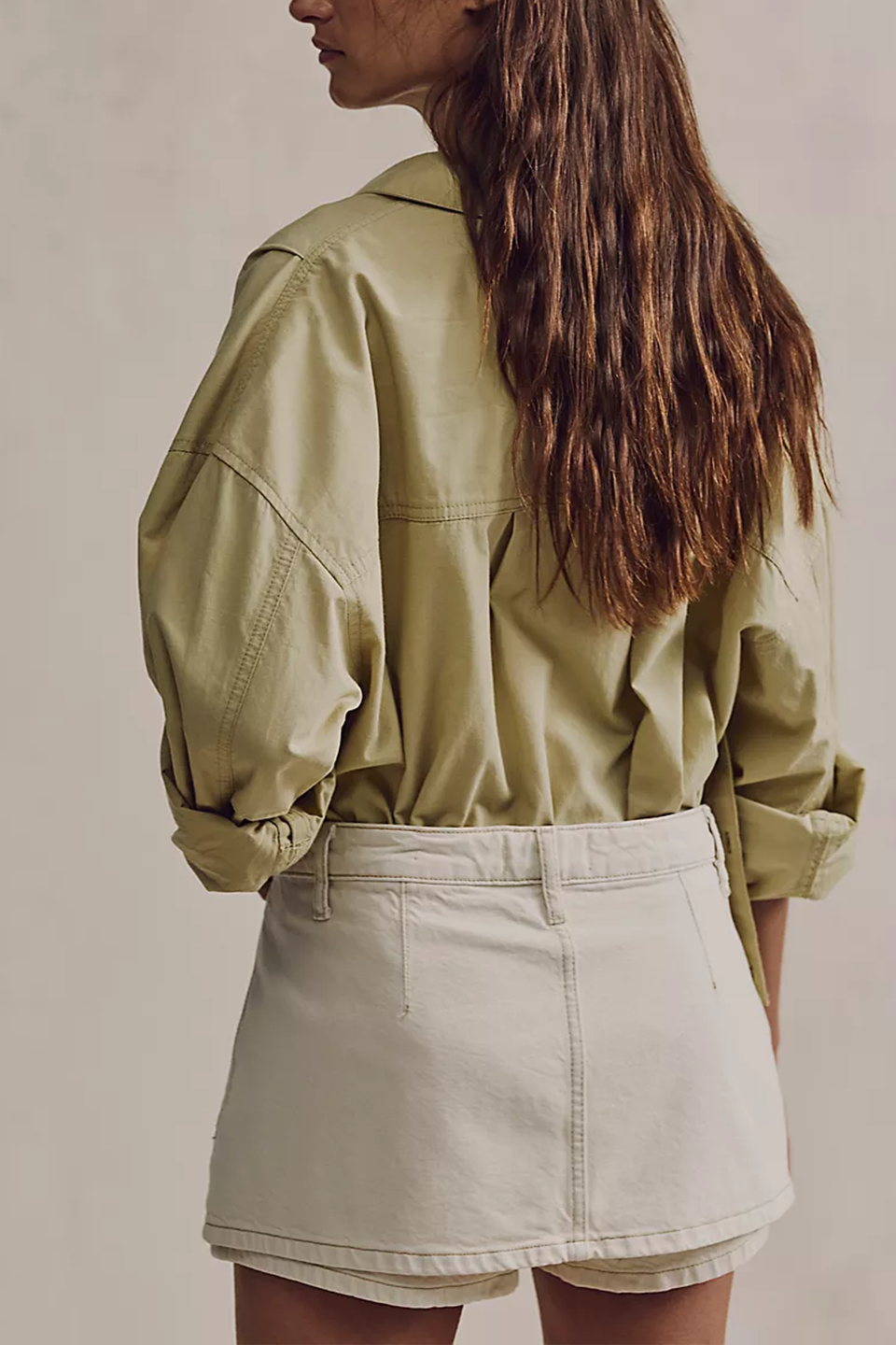 Oversized Button-Down Shirt with Chest Pocket