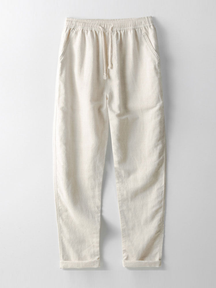 Linen Blend Shirt and Drawstring Trousers Co-Ord Set