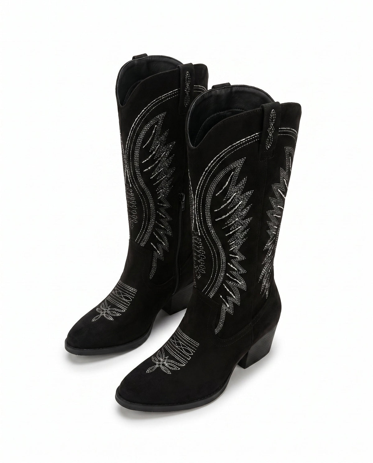 Bottes western brodées montantes jusqu’au genou pour femme