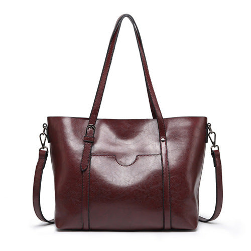 Vintage Wax Finish Oversized Tote Bag