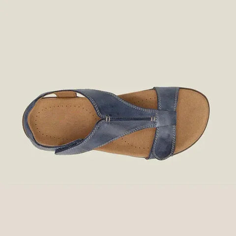 Comfort Cushioned Strap Sandals with Velcro Closure