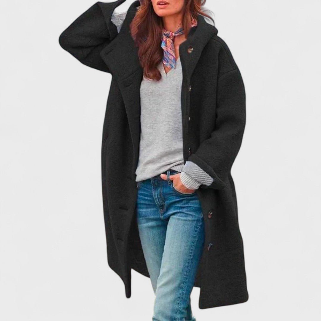 Women's Oversized Textured Wool Longline Coat