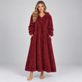 Women's Hooded Fleece Maxi Lounge Dress