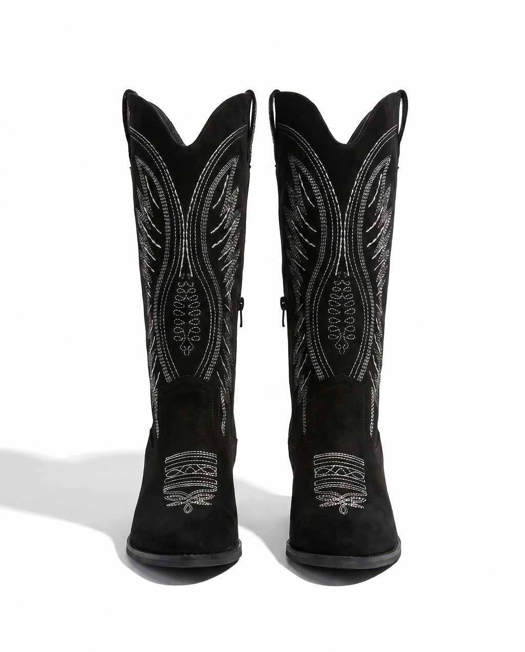 Bottes western brodées montantes jusqu’au genou pour femme