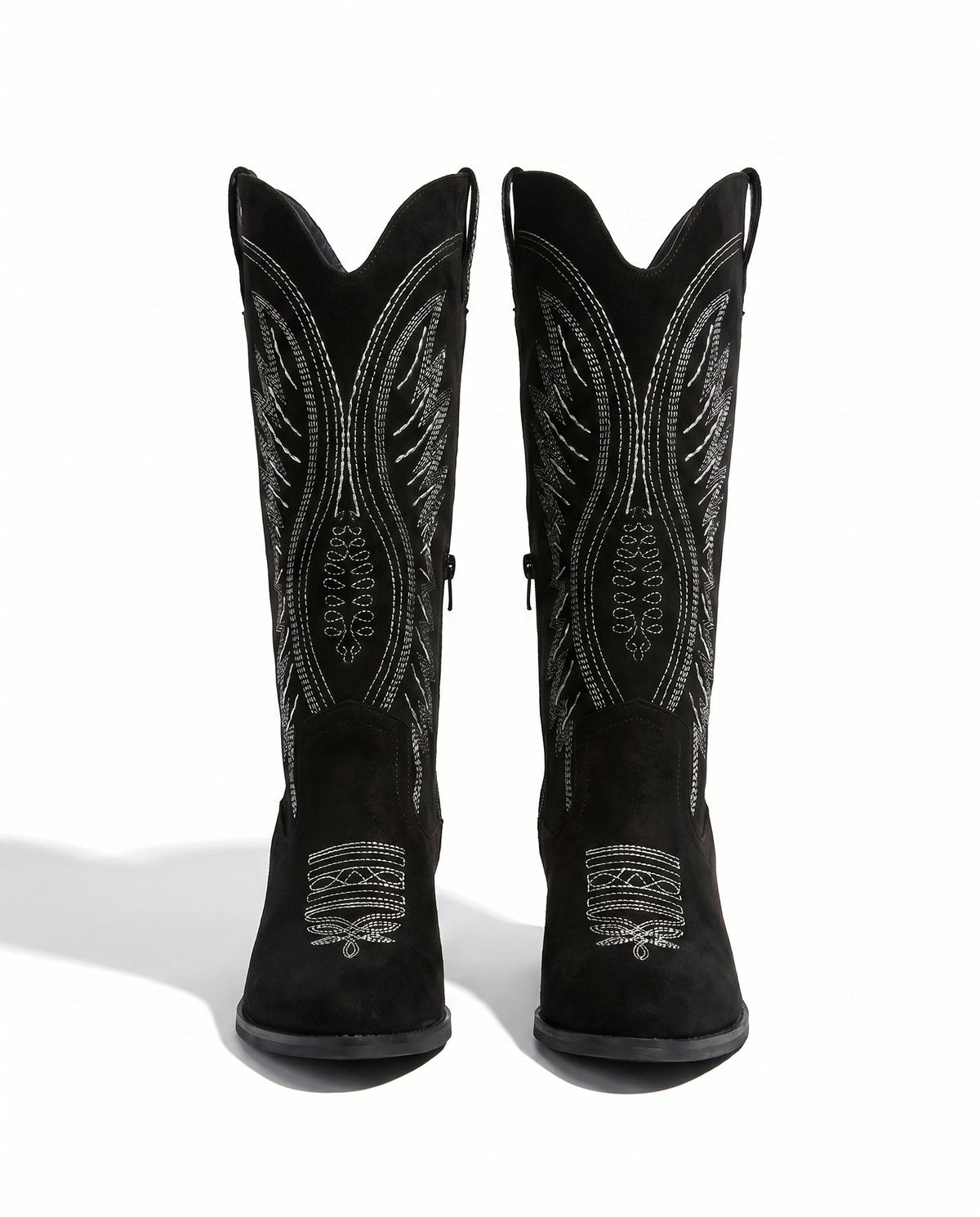 Bottes western brodées montantes jusqu’au genou pour femme
