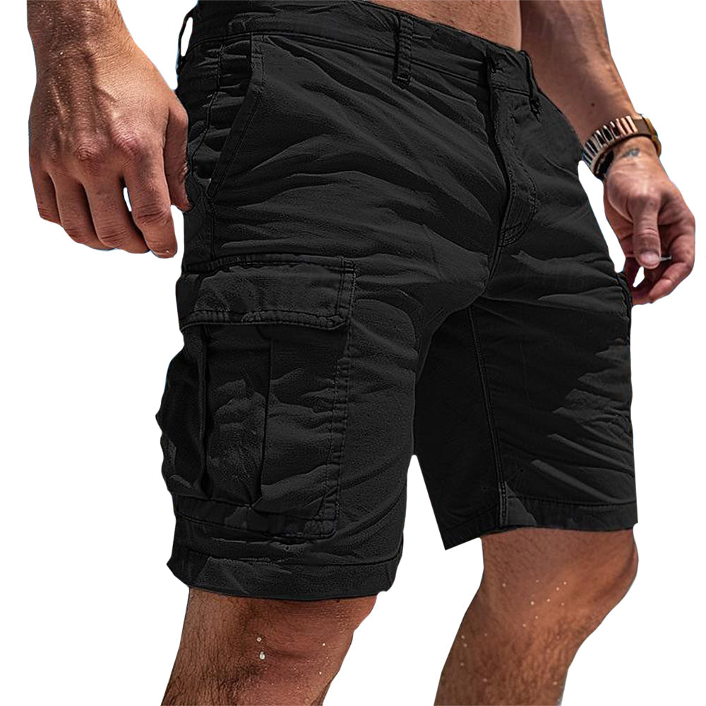 Short cargo robuste en coton avec poches utilitaires