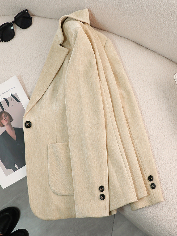 Women's Single-Button Blazer with Patch Pocket