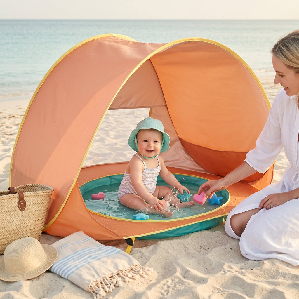 Pop-Up Baby Beach Tent with UV Sun Protection