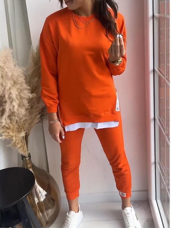 Women's Side Zip Sweatshirt and Jogger Loungewear Set