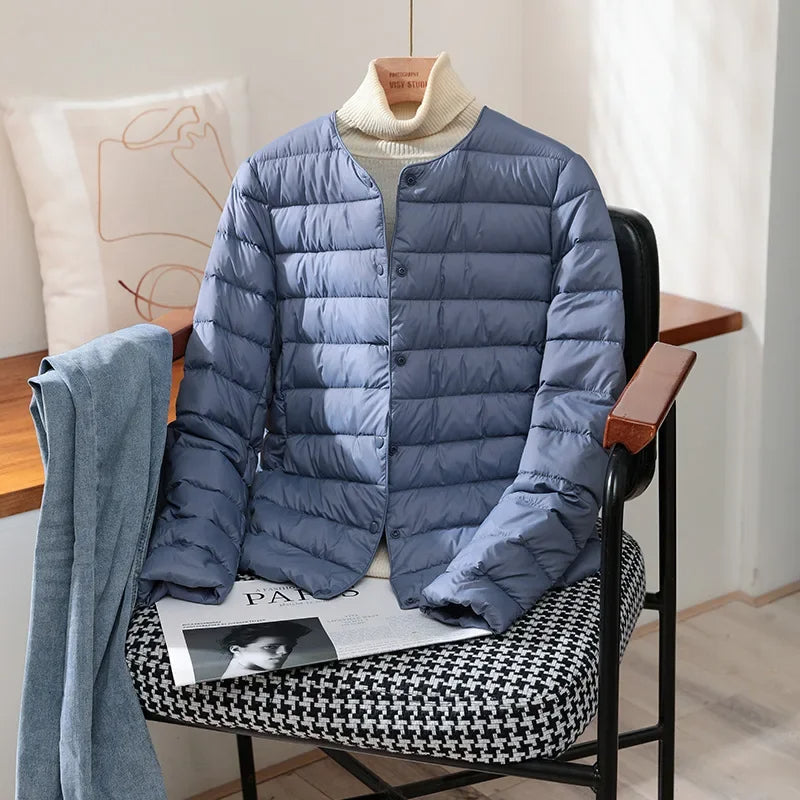 Women's Lightweight Collarless Quilted Puffer Jacket