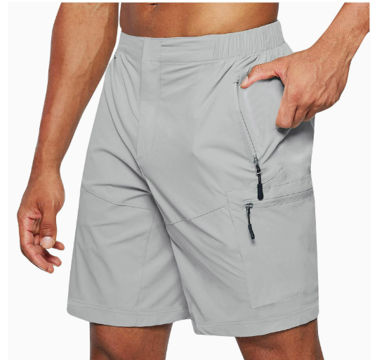 Lightweight Quick-Dry Performance Shorts with Zip Pockets