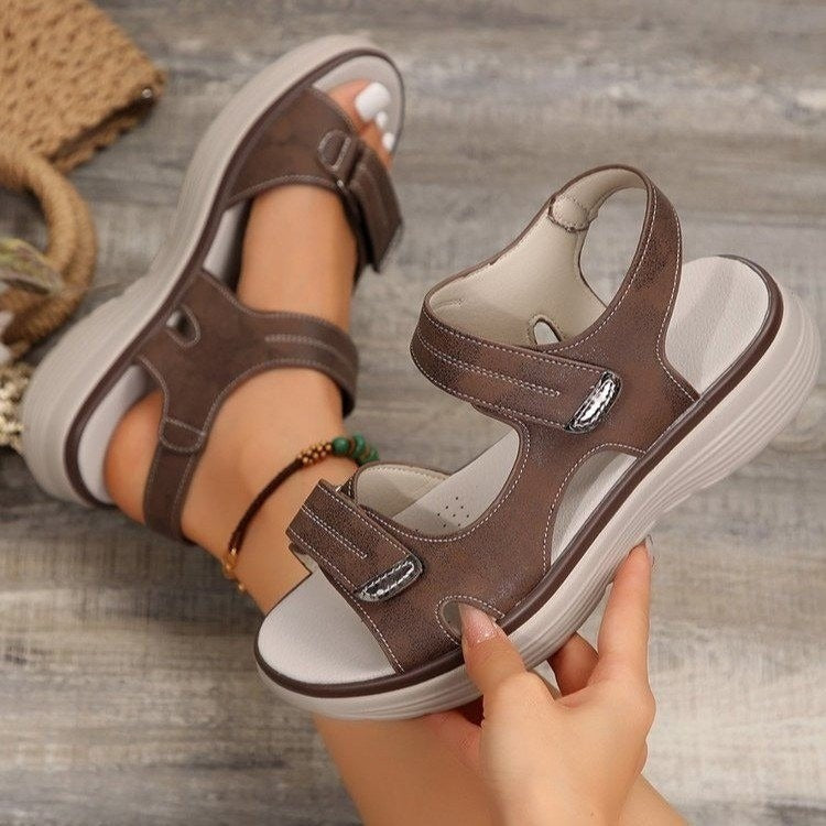 Adjustable Strap Platform Comfort Sandals