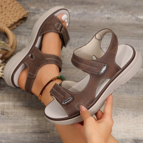 Adjustable Strap Platform Comfort Sandals