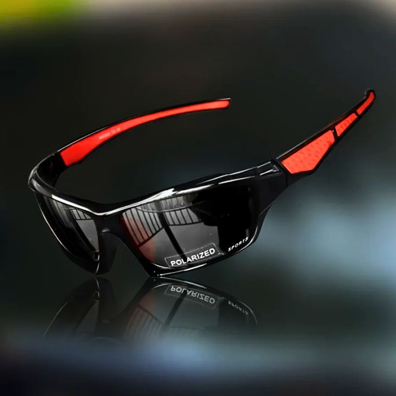 Polarized Sports Wrap Sunglasses with Mirrored Lens