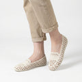 Woven Cutout Slip-On Ballet Flats