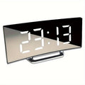 Mirror Finish Digital LED Alarm Clock with Time Display