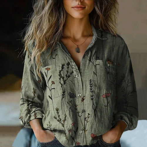Bandana Print Ombre Button-Up Shirt