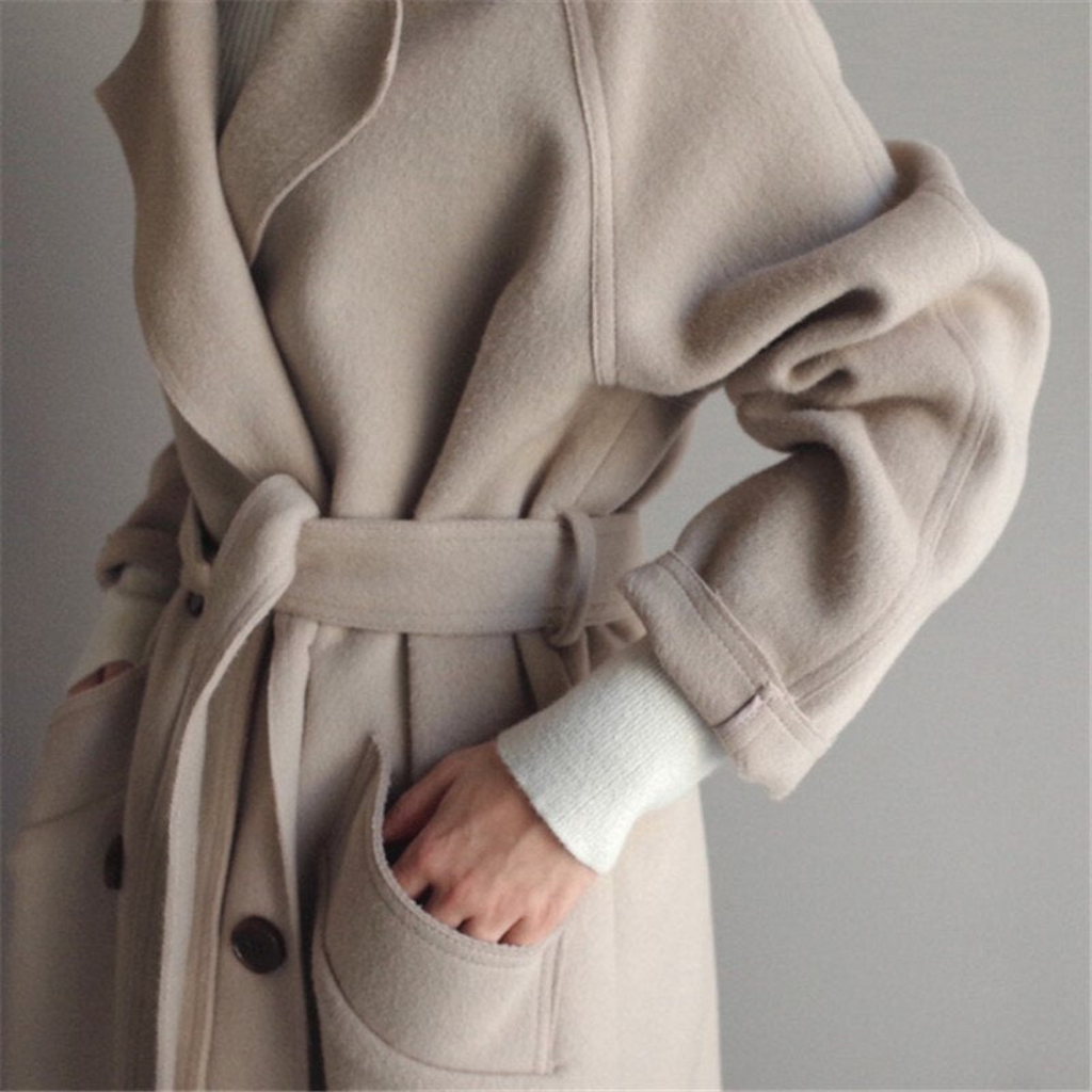 Women's Oversized Longline Double-Breasted Coat