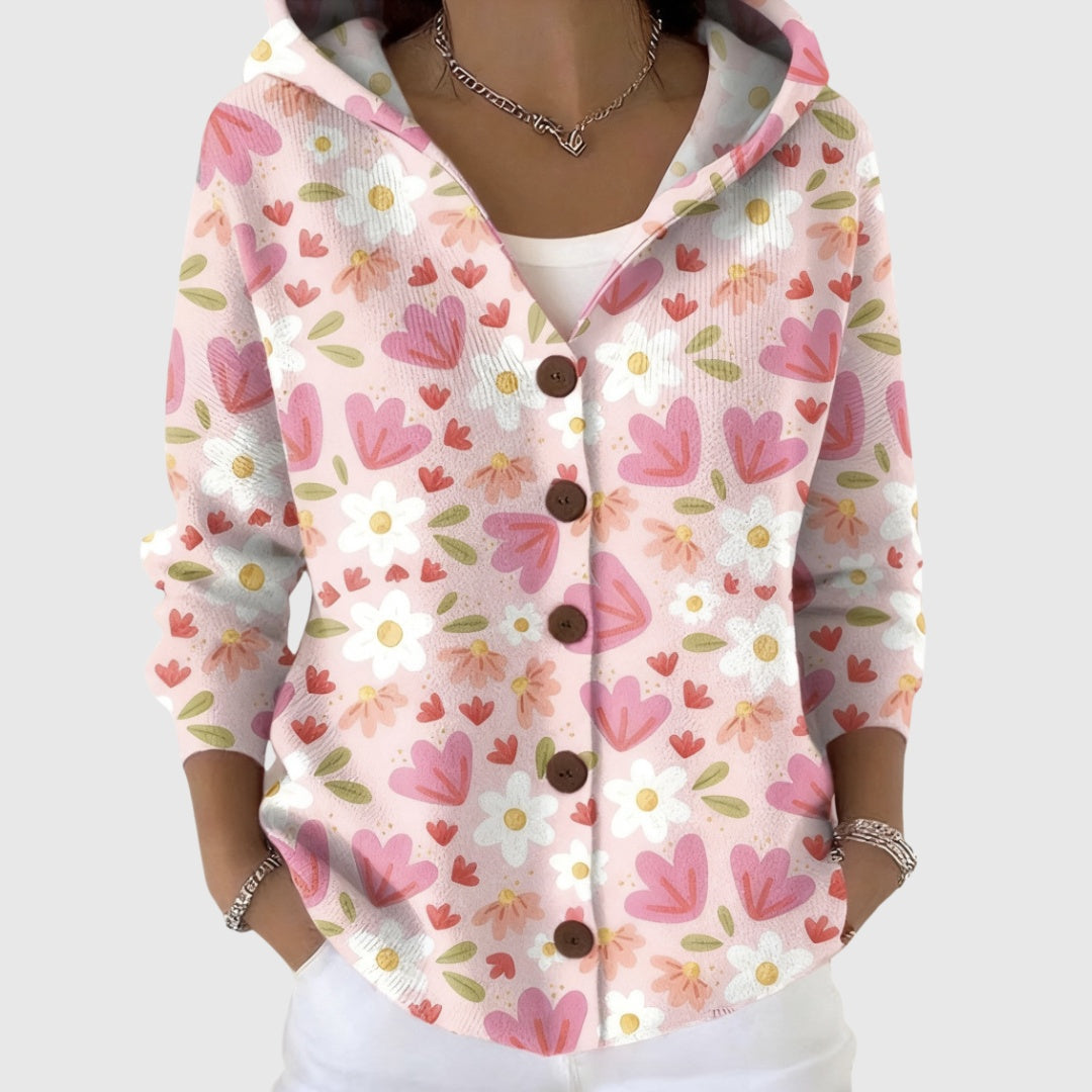 Women's Colorblock Button-Front Knit Cardigan