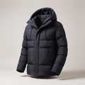 Men's Hooded Channel Quilted Puffer Jacket