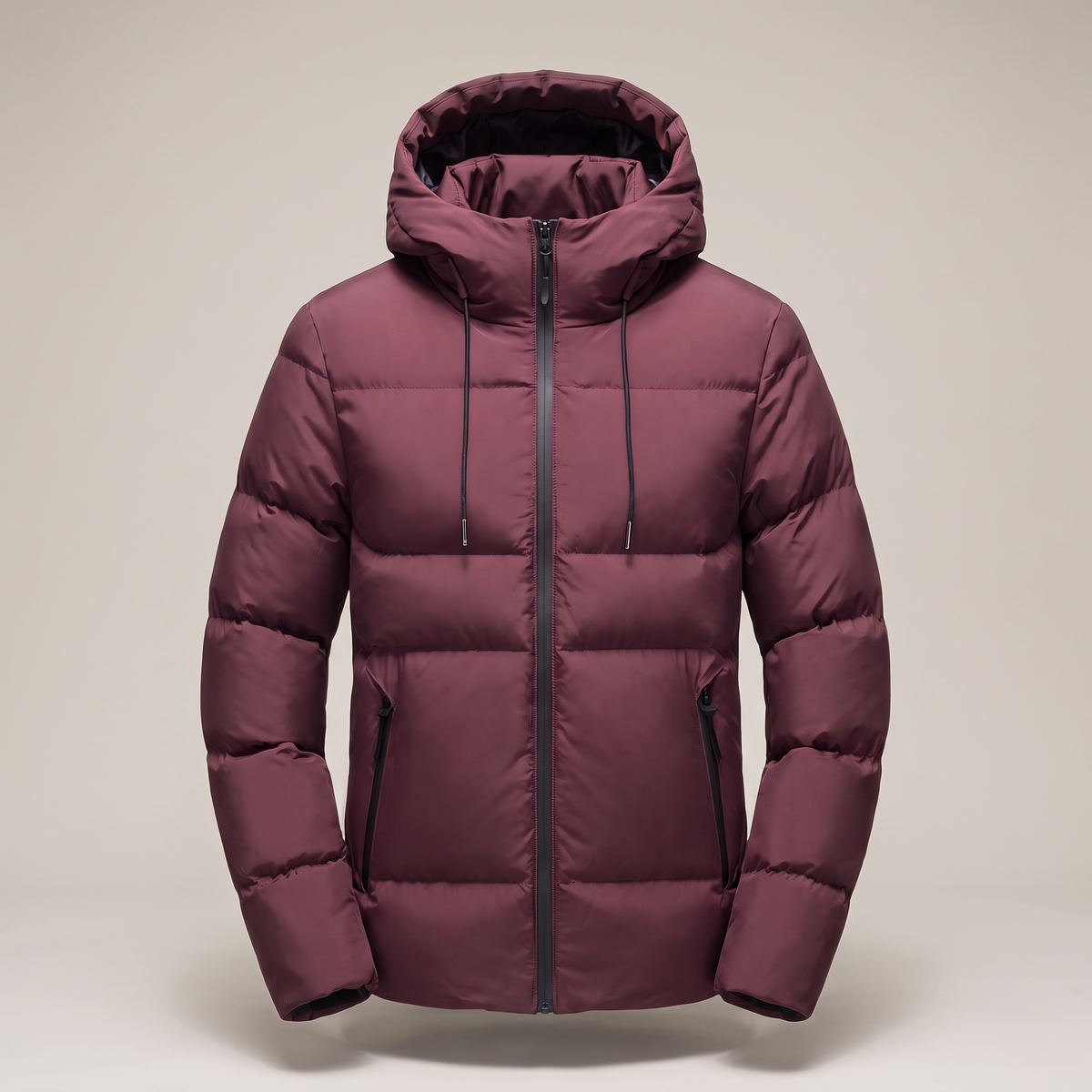 Men's Hooded Channel Quilted Puffer Jacket