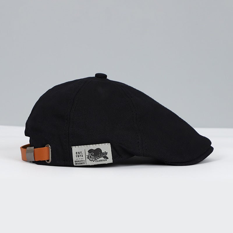Urban Newsboy Flat Cap with Adjustable Leather Strap