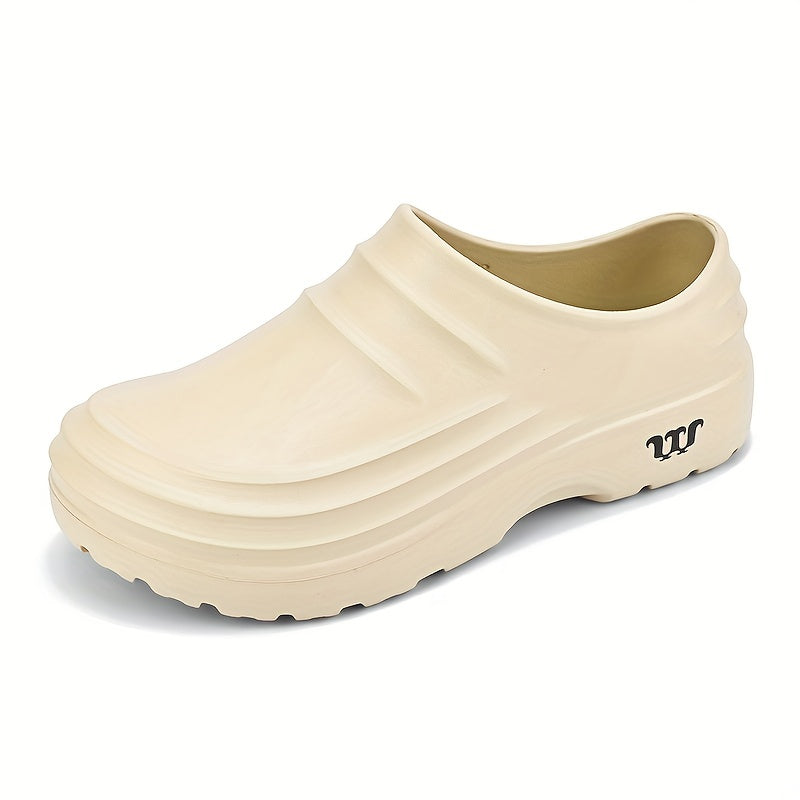 Chunky Sole Slip-On Rubber Clog Shoes
