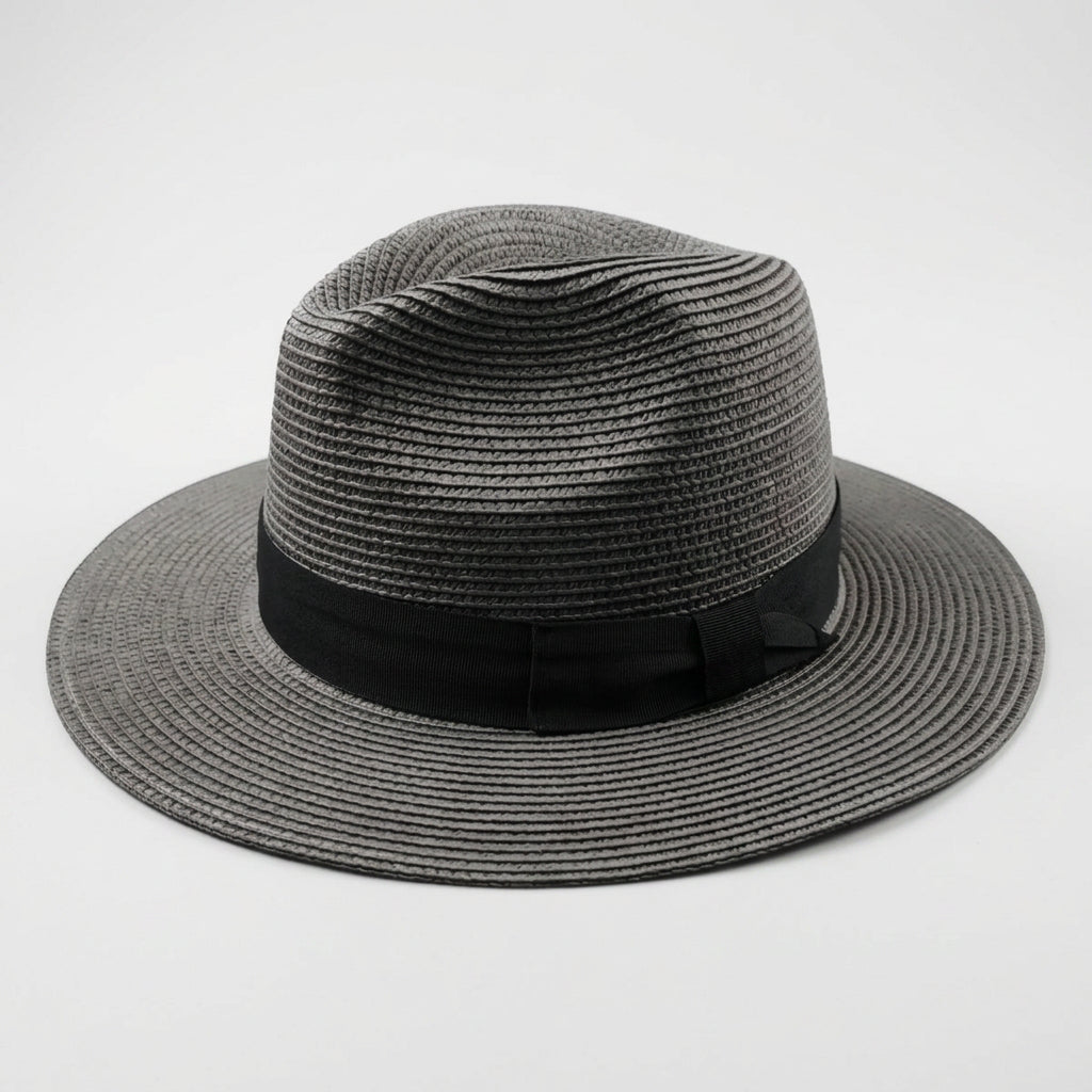 Handwoven Straw Panama Hat with Contrast Band