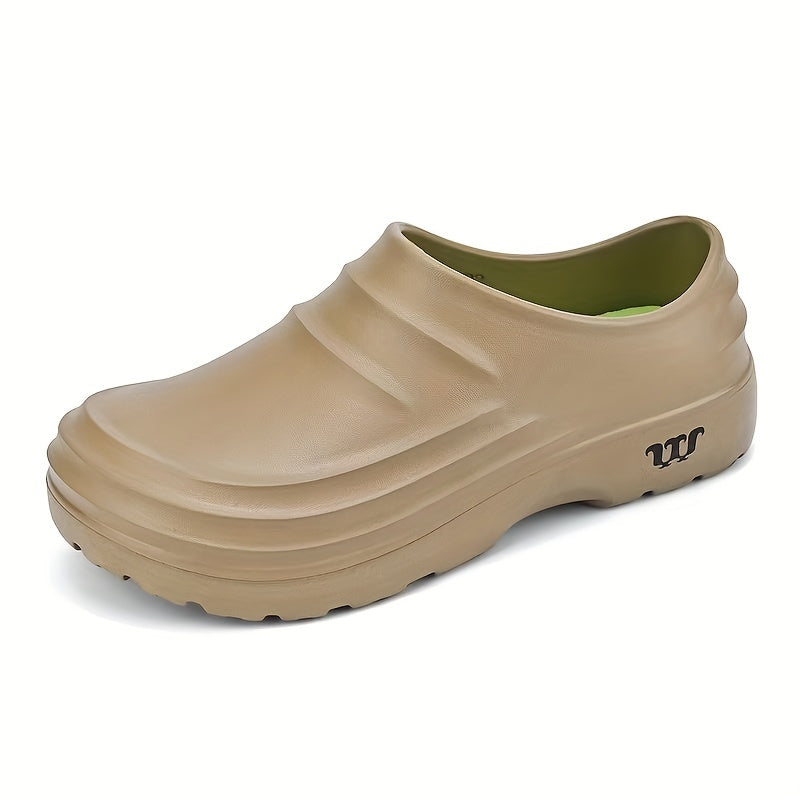 Chunky Sole Slip-On Rubber Clog Shoes