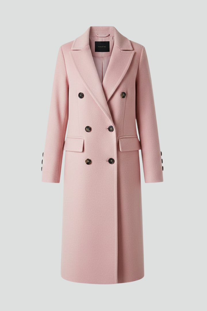 Manteau long croisé pour femme