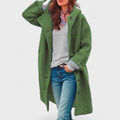 Women's Oversized Textured Wool Longline Coat