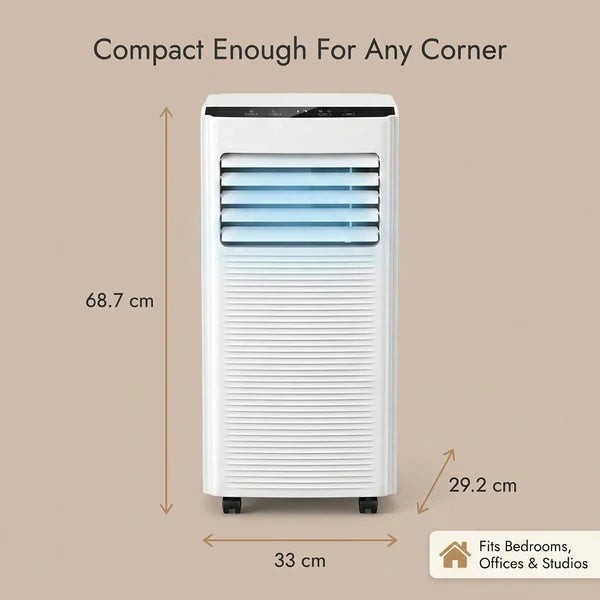 Portable Air Conditioner with Remote Control and Wheels