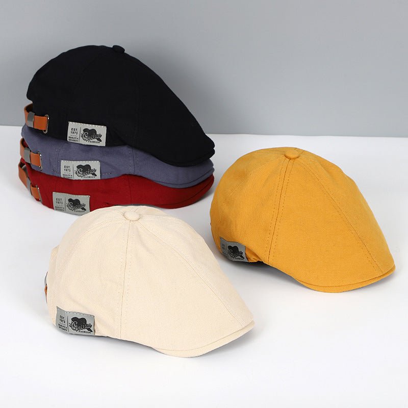 Urban Newsboy Flat Cap with Adjustable Leather Strap