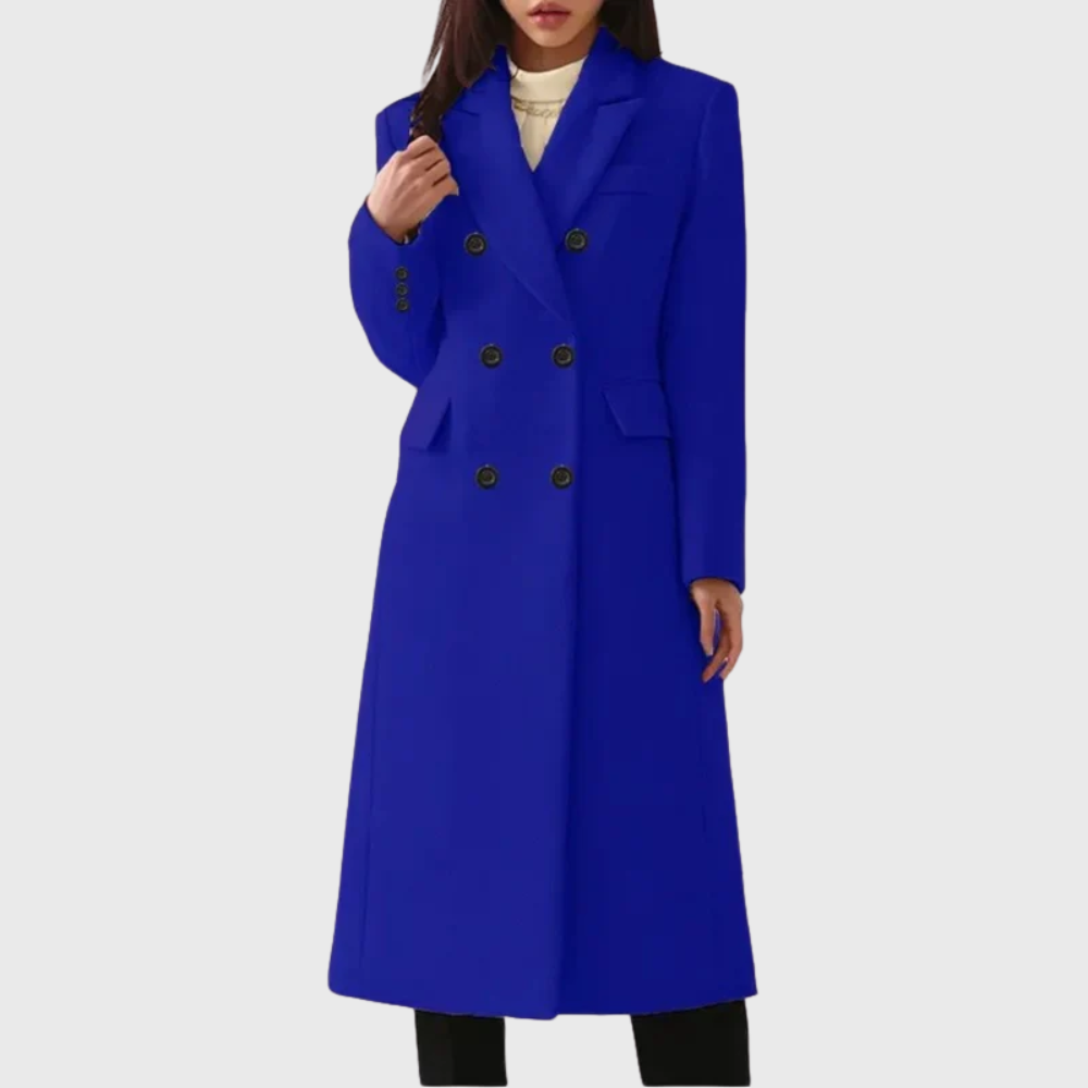 Women's Double-Breasted Tailored Longline Coat