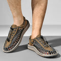 Woven Cord Closed-Toe Sport Sandals with Grip Sole