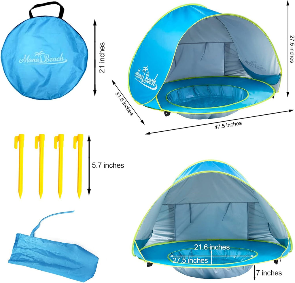 Pop-Up Baby Beach Tent with UV Sun Protection