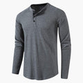 Henley pour homme en maille gaufrée avec manches raglan
