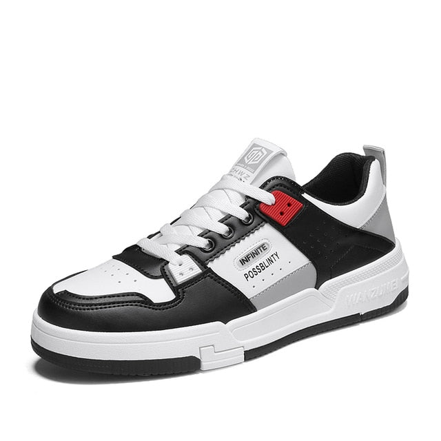 Baskets de skate basses avec empiècements contrastants