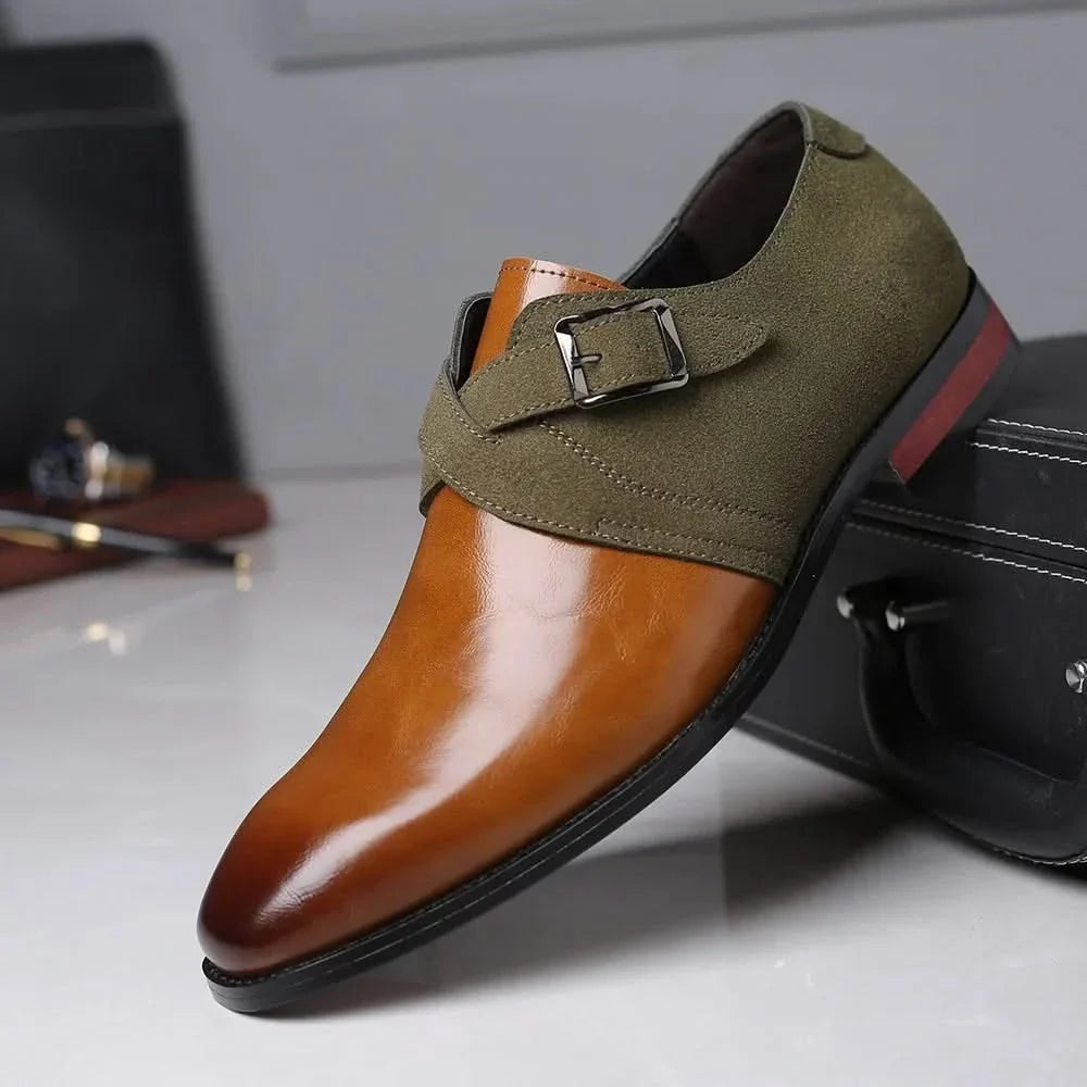 Men's Two-Tone Monk Strap Dress Shoes