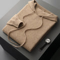 Men’s Soft Fine Knit Drawstring Hooded Sweater