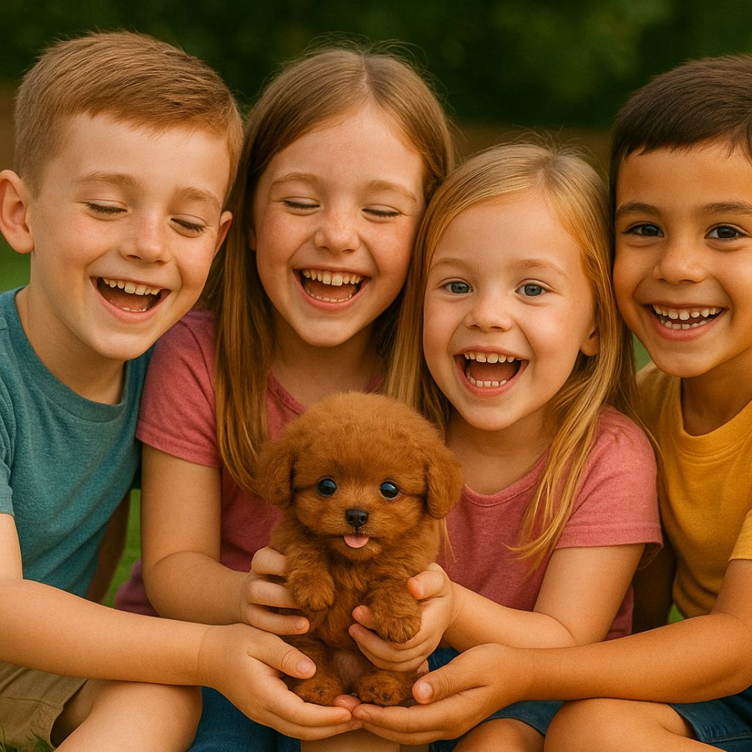 Realistic Plush Toy Poodle Puppy with Soft Fur
