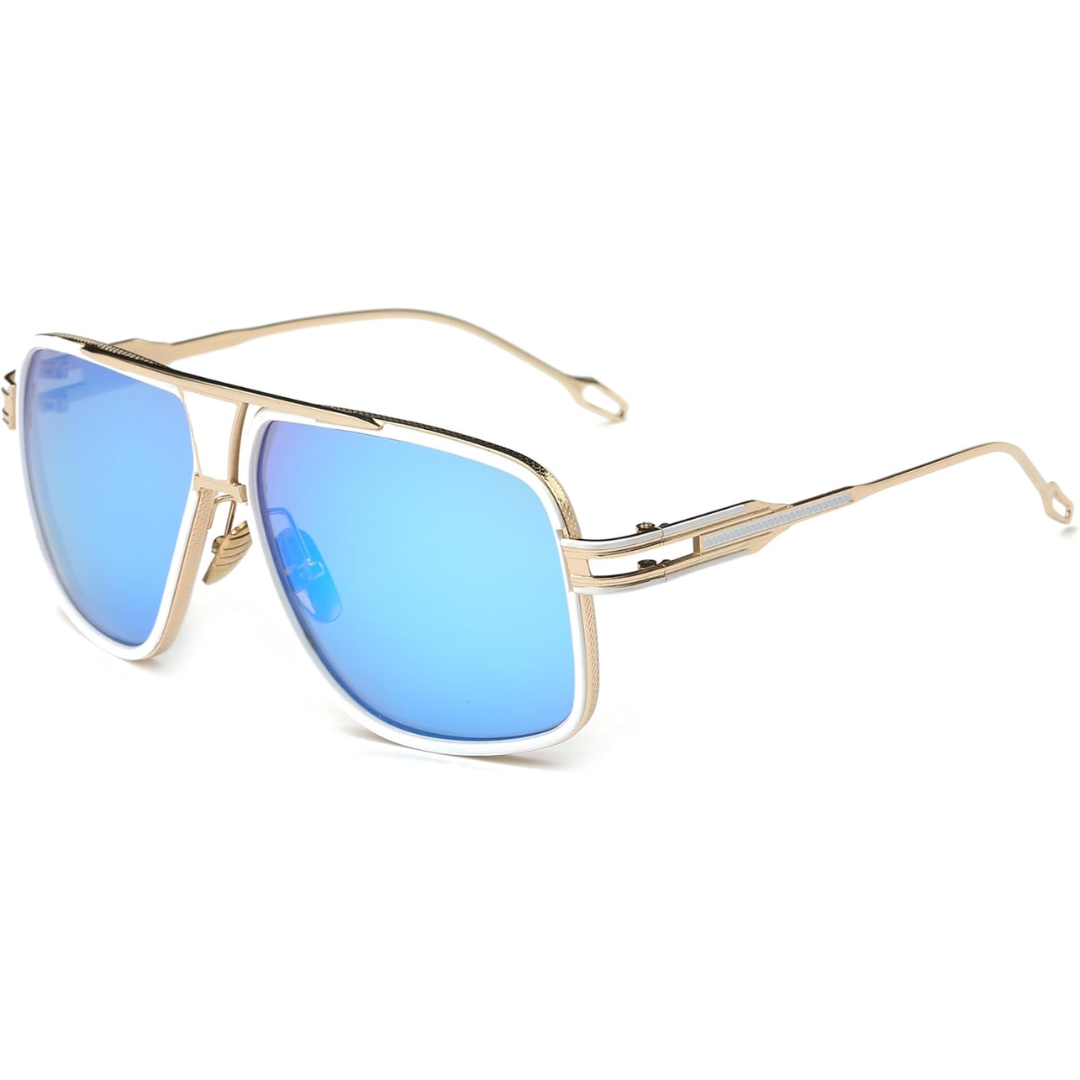 Lunettes de soleil aviateur oversize avec monture en alliage