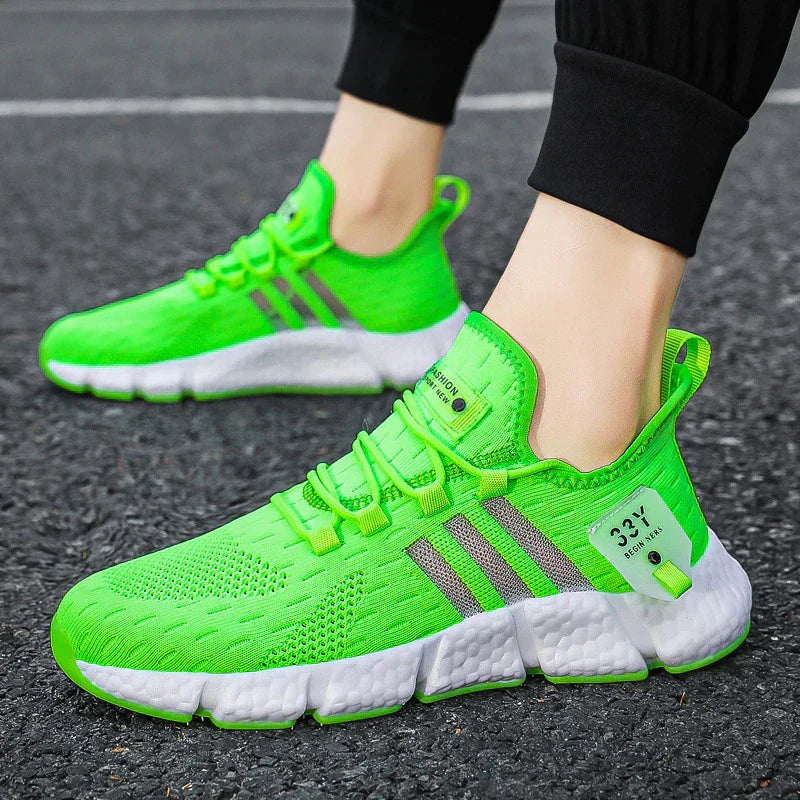 Breathable Knit Running Sneakers with Cushioned Sole