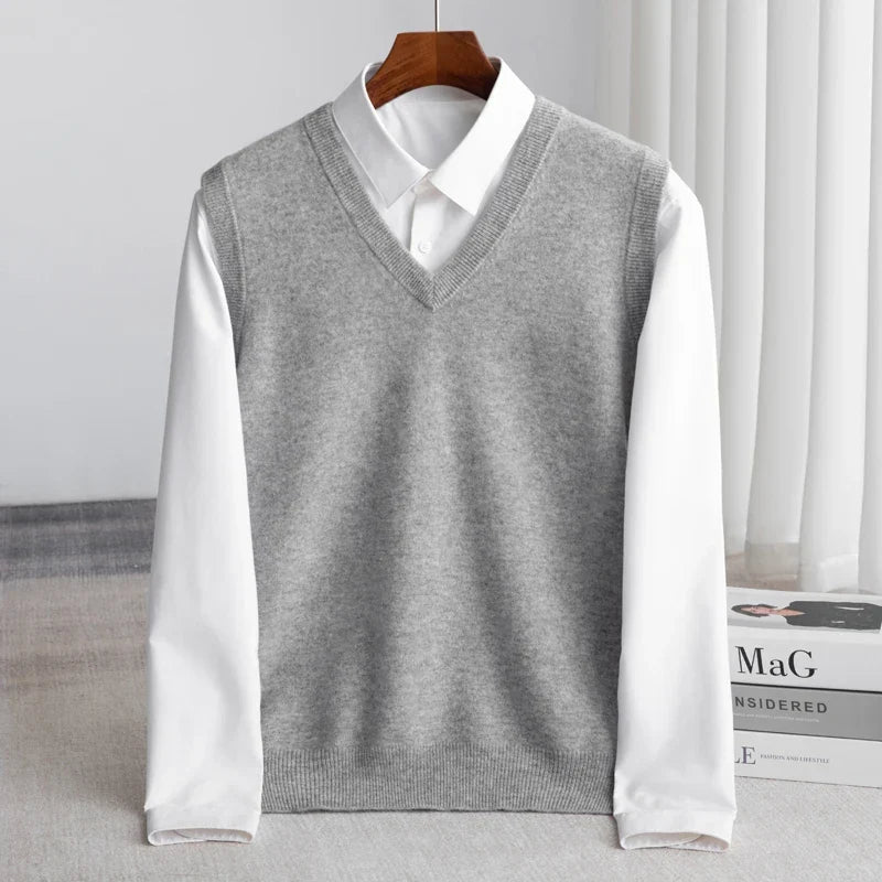 Men's Knitted V-Neck Sweater Vest