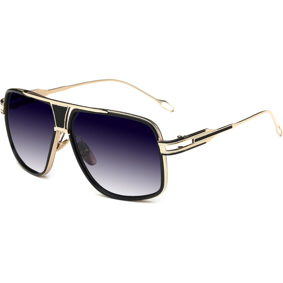 Lunettes de soleil aviateur oversize avec monture en alliage