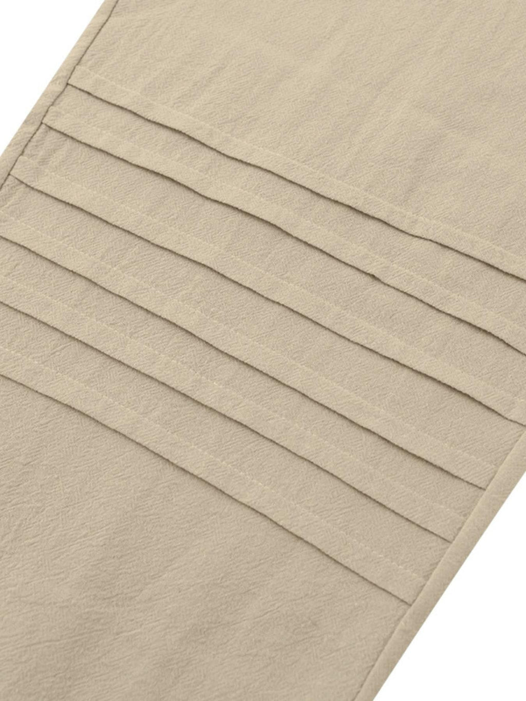 Relaxed Fit Linen Blend Trousers with Pintuck Detailing